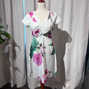 Sunny Girl White Floral Easter Spring Dress S